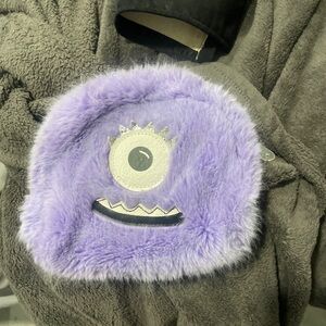 SENTIENT CORE: Purple Fuzzy Cyclops "Emotional Support" Pouch